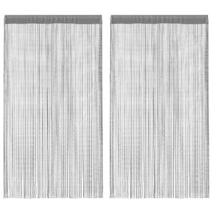 vidaXL String Curtains 2 pcs Anthracite 140x250 cm