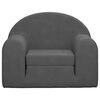 vidaXL Kids' Sofa Bed Anthracite Soft Plush