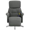 vidaXL Massage Recliner Chair with Footrest Dark Grey Fabric