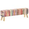 vidaXL Bench 160 cm Multicolour Chindi Fabric