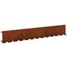vidaXL Lawn Edging 10 pcs 102 x 15 x 4 cm Steel Rusty