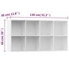 vidaXL Book Cabinet/Sideboard White 66x30x130 cm Engineered Wood