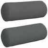 vidaXL Bolster Pillows 2 pcs Dark Grey &Oslash; 15 x 40 cm Fabric