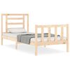 vidaXL Bed Frame without Mattress Single Solid Wood Pine