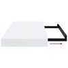 vidaXL Floating Wall Shelves 2 pcs High Gloss White 50x23x3.8 cm MDF