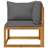 vidaXL 5 Piece Garden Lounge Set with Cushion Solid Acacia Wood