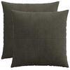 vidaXL Cushion Cover 2 pcs ALMELO Anthracite 65 x 65 cm Corduroy