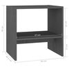 vidaXL Bedside Cabinets 2 pcs Grey 40x30.5x40 cm Solid Pinewood