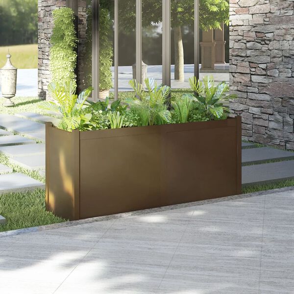 vidaXL Garden Planter Honey Brown 150x50x70 cm Solid Pinewood