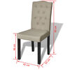 vidaXL Dining Chairs 4 pcs Camel Fabric