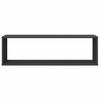 vidaXL Wall Cube Shelf 2 pcs Grey 100x15x30 cm Engineered Wood