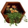 vidaXL Wall Planters 2 pcs Rusty Corten Steel 46x10x40 cm