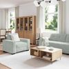 vidaXL Sofa Set 3 pcs Light Grey 221 x 80 x 80 cm Velvet