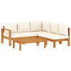 vidaXL 4 Piece Garden Sofa Set with Cushions Solid Wood Acacia