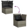 vidaXL 10 Piece Garden Sofa Set with Cushions Grey Poly Rattan