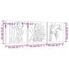 vidaXL Garden Wall Decorations 3 pcs 55x55 cm Corten Steel Grass Design