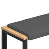 vidaXL Bench Cushion Fabric Dark Grey Depth 35 cm