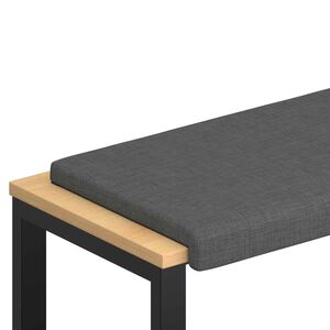 vidaXL Bench Cushion Fabric Dark Grey Depth 35 cm