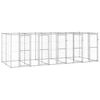 vidaXL Outdoor Dog Kennel Galvanised Steel 12,1 m&sup2;