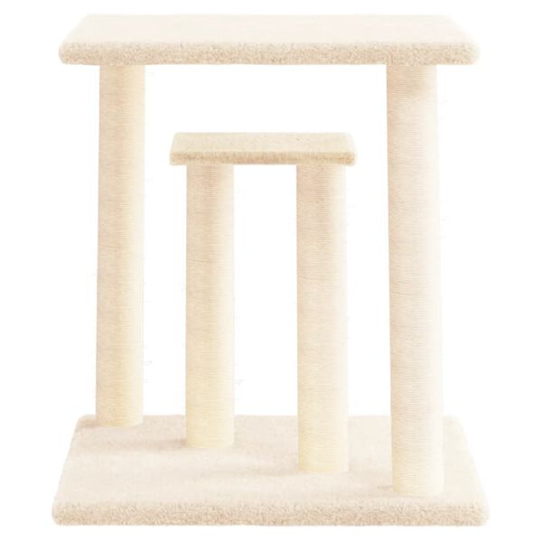 vidaXL Cat Scratching Posts with Platforms Cream 50 cm