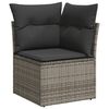 vidaXL 12 Piece Garden Sofa Set with Cushions Grey Poly Rattan