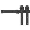 vidaXL Sliding Door Hardware Kit 152.5 cm Steel Black