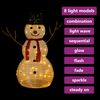 vidaXL Decorative Christmas Snowman Figure with LED Luxury Fabric 90cm