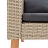 vidaXL 2 Piece Garden Lounge Set with Cushions Poly Rattan Beige