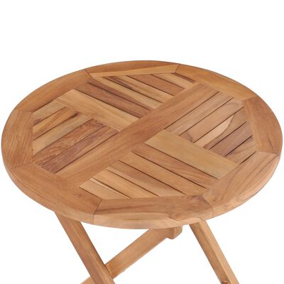 vidaXL Folding Garden Table 45 cm Solid Teak Wood