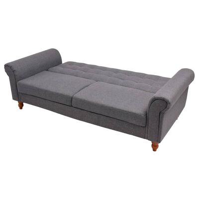 vidaXL Sofa Bed Fabric Grey