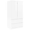 vidaXL Cabinet High Gloss White 79.5 x 49 x 156 cm Engineered Wood