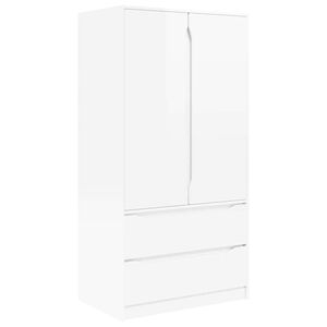 vidaXL Cabinet High Gloss White 79.5 x 49 x 156 cm Engineered Wood