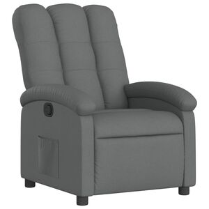 vidaXL Recliner Chair Dark Grey Fabric