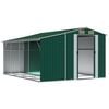 vidaXL Garden Shed Green 277x365.5x179 cm Galvanised Steel