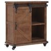 vidaXL Storage Cabinet Solid Fir Wood 64x33.5x75 cm Brown