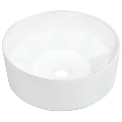 vidaXL Wash Basin 36x14 cm Ceramic White