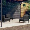 vidaXL 4 Piece Garden Lounge Set with Anthracite Cushions Pinewood