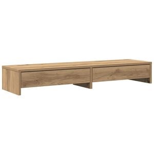 vidaXL Monitor Stand with Drawers Artisian Oak 100x27x15 cm Engineered Wood