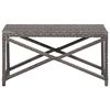 vidaXL Garden Bench 80 cm Poly Rattan Grey