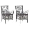 vidaXL 3 Piece Garden Dining Set Grey