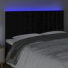 vidaXL LED Headboard Black 160 cm Velvet