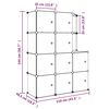 vidaXL Cube Storage Cabinet for Kids with 10 Cubes Black PP