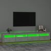 vidaXL TV Cabinet with LED Lights Concrete Grey 240x35x40 cm