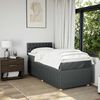 vidaXL Box Spring Bed with Mattress Light Grey King Single Fabric