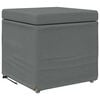 vidaXL Stool Dark Grey 41 x 41 x 40 cm Fabric and Engineered Wood