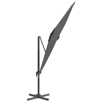 vidaXL Cantilever Umbrella with Aluminium Pole Anthracite 400x300 cm