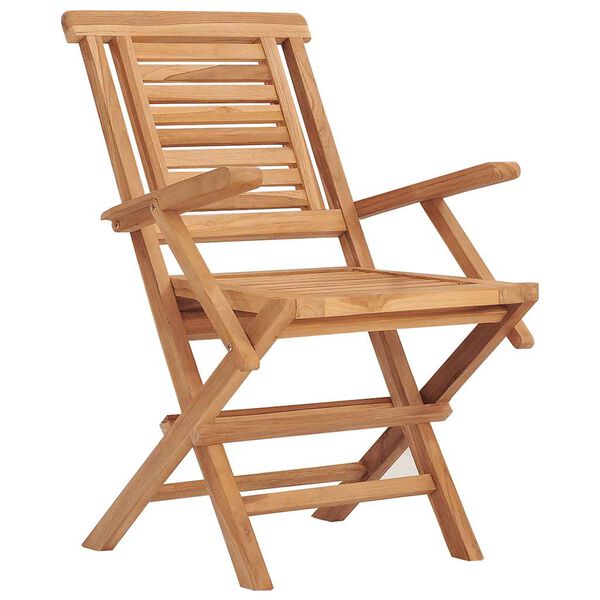 vidaXL Folding Garden Chairs 2 pcs 56x63x90 cm Solid Wood Teak
