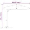 vidaXL Garden Parasol with Steel Pole 300 cm Anthracite
