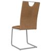 vidaXL Dining Chairs 2 pcs Brown Faux Leather