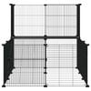 vidaXL 20-Panel Pet Cage with Door Black 35x35 cm Steel